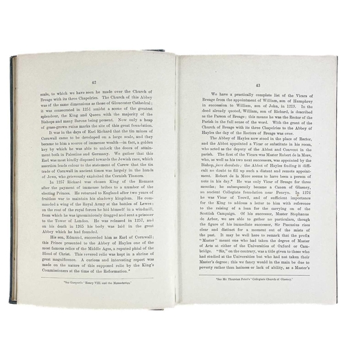 642 - H. R. Coulthard. 'The Story of an Ancient Parish, Breage with Germoe,' 1913. 'With some account of i... 