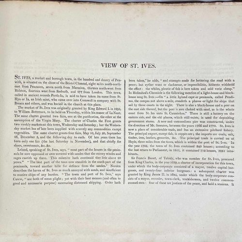 644 - Joseph Farington Esq. 'Britannia Depicta....Pat VI....Cornwall,' 1814. 'A Series of Views (With Brie... 