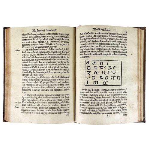 65 - Richard Carew of Antonie, Esq The Survey of Cornwall. First Edition, April 23rd, 1602 Printed by S. ... 