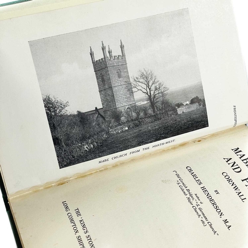 650 - Charles Henderson. 'Mabe Church and Parish. Cornwall'. First edition, bound in green boards with gil... 