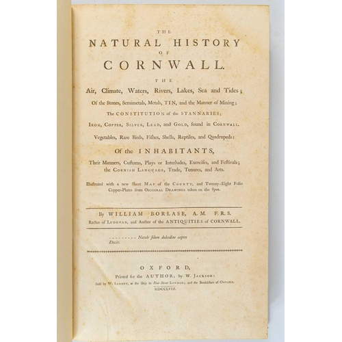 651 - William Borlase. 'The Natural History of Cornwall,' 1758. 'The Air, Climate, Waters, Rivers, Lakes, ... 