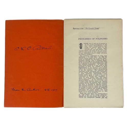 657 - Frank H. Perrycoste. 'Some Records of Talland Church', 'Pedigree of Polperro', and 'Lansallos Parish... 