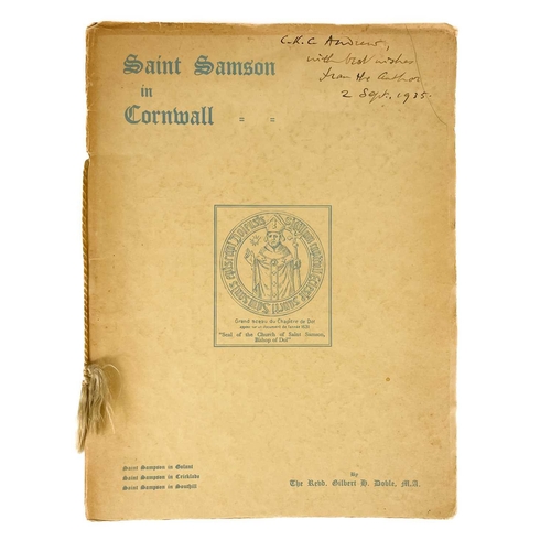 661 - Six works by Gilbert H. Doble. 'Saint Sampson in Cornwall,' first edition, 36 pages, 1935; 'The Vann... 