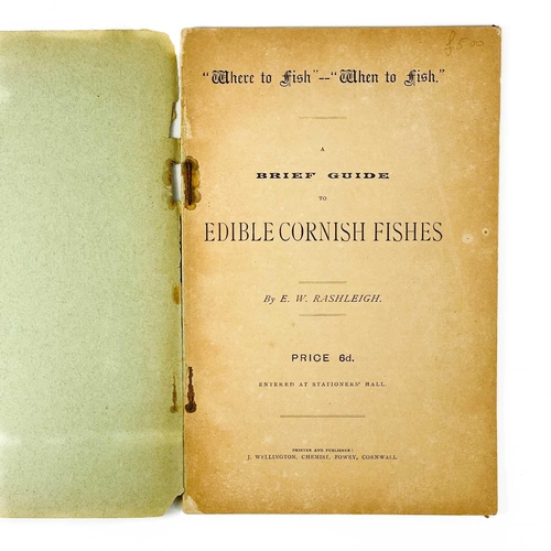 680 - E. W. Rashleigh. 'A Brief Guide to Edible Cornish Fishes'. 57 pages, lacks back cover, otherwise goo... 