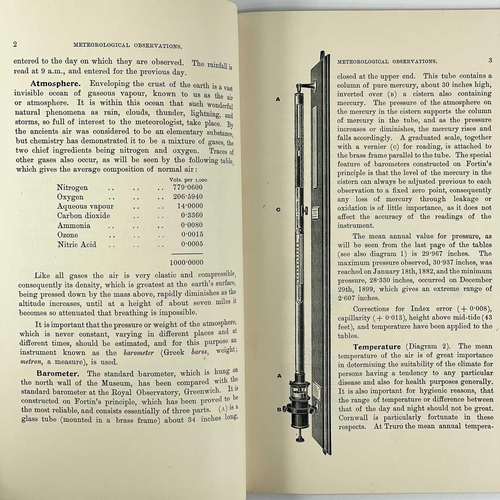 681 - George Penrose. 'Meteorological Observations at the Royal Institution of Cornwall, 1850-1900'. Origi... 