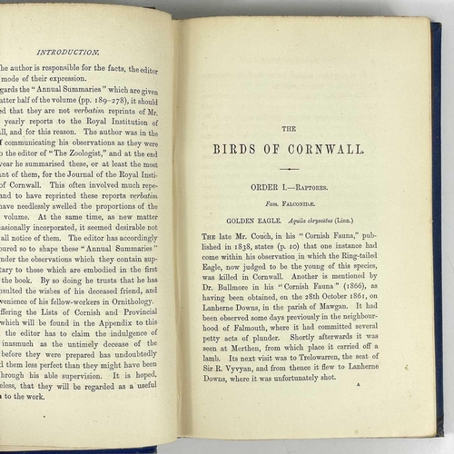 690 - Edward Hearle Rodd. 'The Birds of Cornwall and the Scilly Isles'. First edition, decorative cloth ne... 