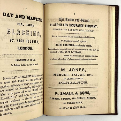 692 - Charles Coulson. 'Directory of Penzance and its Immediate Neighbourhood for 1864'. First edition, th... 