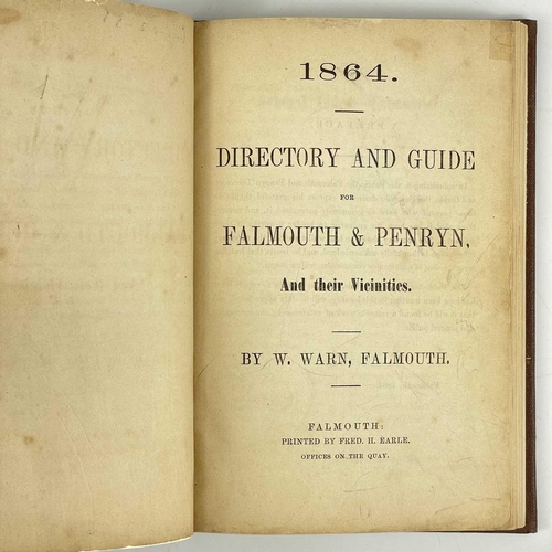 696 - Directory and Guide for Falmouth and Penryn, 1864. W. Warn. '1864. Directory and Guide for Falmouth ... 