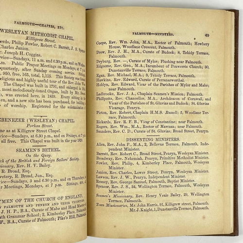 696 - Directory and Guide for Falmouth and Penryn, 1864. W. Warn. '1864. Directory and Guide for Falmouth ... 