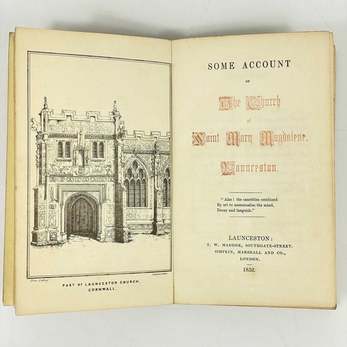 697 - S. R. Pattison. 'Some Account of the church of Saint Mary Magdalene, Launceston'. First edition, ori... 