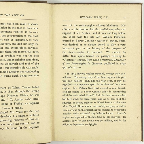 701 - Richard Nicholls Worth (probably). 'Sketch of the Life of William West, C.E., of Tredenham,' First e... 