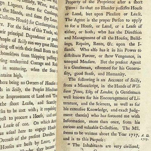 704 - Robert Heath. 'A Natural and Historical Account of the Isles of Scilly,' 1750. 'Describing their Sit... 