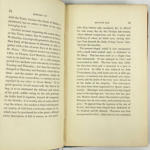 705 - John Thomas. 'Ancient and Modern History of Mounts Bay,' 'With every Civil and Military Transaction,... 