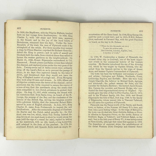 708 - Mackenzie Walcot. 'A Guide to the Coasts of Devon and Cornwall,' 1859. Original cloth, tear to fold ... 