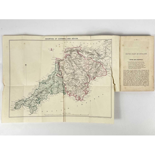 708 - Mackenzie Walcot. 'A Guide to the Coasts of Devon and Cornwall,' 1859. Original cloth, tear to fold ... 