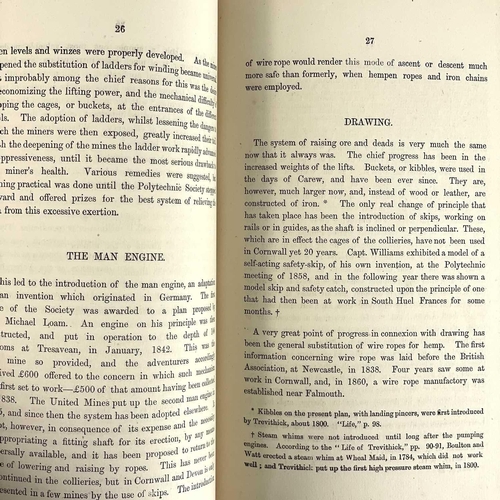 714 - Two works on mining. R. N. Worth. 'Historical Notes Concerning the Progress of Mining Skill in Devon... 