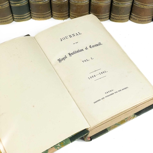 715 - The Royal Institution of Cornwall Journal Volumes 1 – 17, 1863 – 1908; a straight run. The Instituti... 