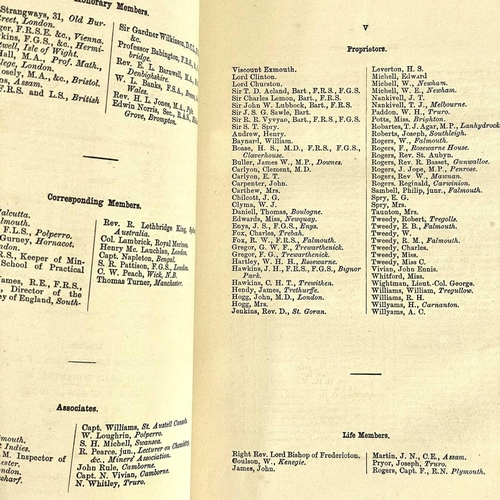 715 - The Royal Institution of Cornwall Journal Volumes 1 – 17, 1863 – 1908; a straight run. The Instituti... 