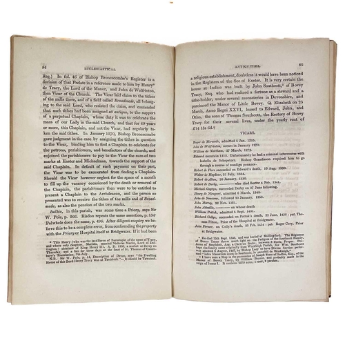 72 - Three works Rev. George Oliver, Ecclesiastical Antiquities in Devon, being observations on several c... 