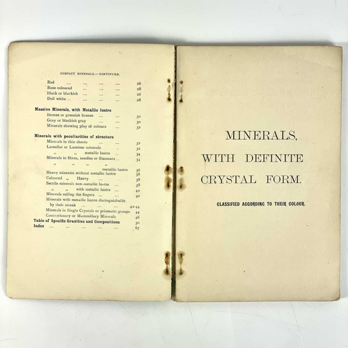 734 - Three works on mineralogy. 'Determinative Mineralogy,' first edition, generally a good copy one or t... 