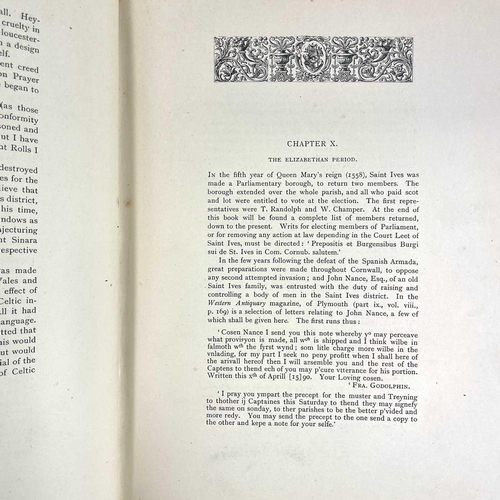 748 - John Hobson Matthews A History of the Parishes of Saint Ives, Lelant, Towednack and Zennor Elliot St... 