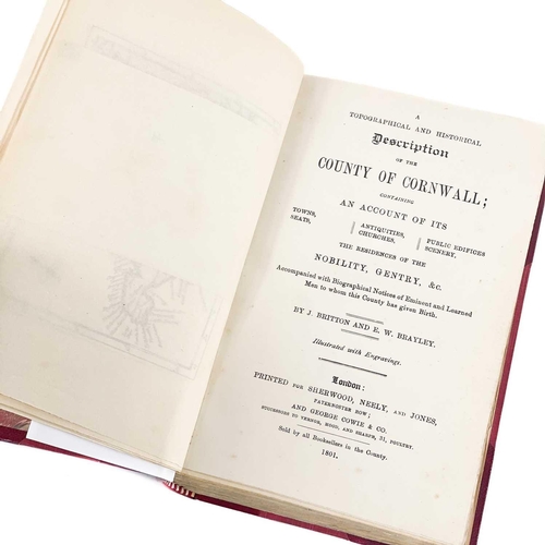 750 - J. Britton and E. W. Brayley. '....County of Cornwall,' grangerised, 1801 J. Britton and E. W. Brayl... 