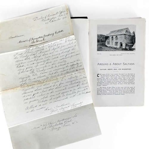 755 - Philip E. B. Porter. 'Around and About Saltash,' 1905. First edition, limited edition, 305 pages, or... 