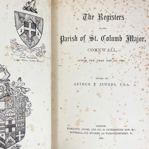 761 - Arthur J. Jewers. 'The Registers of the Parish of St Columb Major, Cornwall from the year 1539 to 17... 