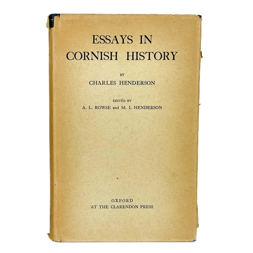 762 - Essays in Cornish History Charles Henderson (edited by A. L. Rowse) Clarendon Press, Oxford, first e... 