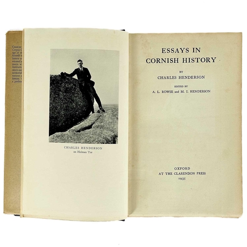 762 - Essays in Cornish History Charles Henderson (edited by A. L. Rowse) Clarendon Press, Oxford, first e... 