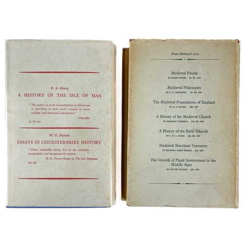 769 - Two works on Cornish history. L.E. Elliot-Binns. 'Medieval Cornwall,' first edition, a very good cop... 