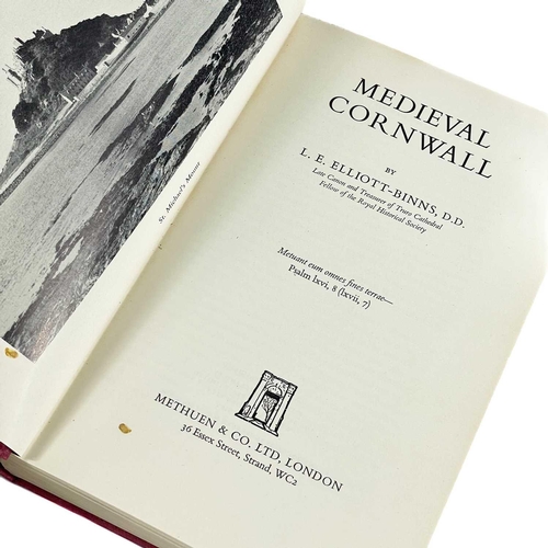 769 - Two works on Cornish history. L.E. Elliot-Binns. 'Medieval Cornwall,' first edition, a very good cop... 