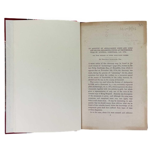 78 - Two Anglo-Saxon Interest works bound as one. Jonathan Rashleigh. Esq, An Account of Anglo-Saxon Coin... 