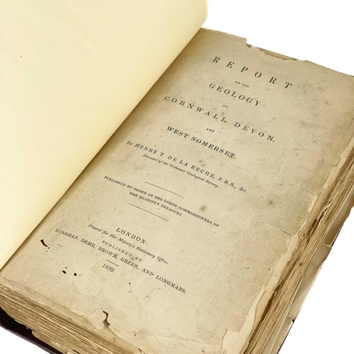 97 - Henry T. De La Beche Report on the geology of Cornwall, Devon and West Somerset Published by Longman... 