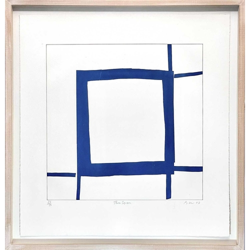 111 - Sandra BLOW (1925-2006) Three Square, 2003  Etching with aquatint in colours on paper Signed, titled... 