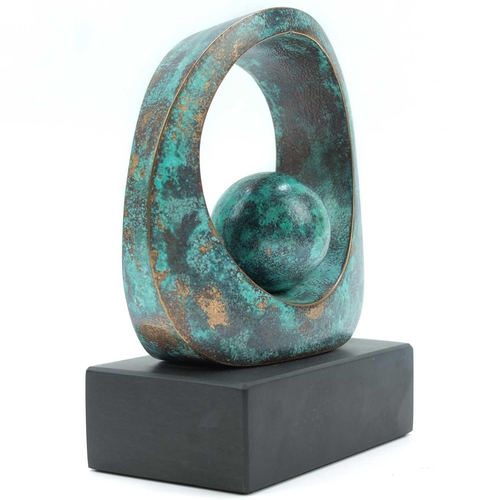 116 - Chris BUCK (1956) A Little More Time, 2004  Bronze on slate base Signed and inscribed artist's label... 