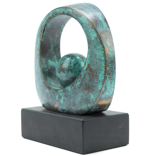 116 - Chris BUCK (1956) A Little More Time, 2004  Bronze on slate base Signed and inscribed artist's label... 