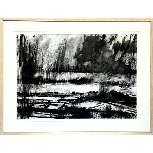 127 - Neil DAVIES (XX-XXI) Running For Shelter Zennor Hill Mixed media on paper, signed and inscribed to v... 