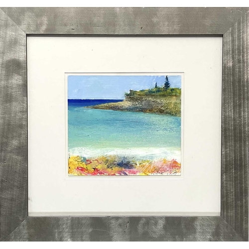 148 - Kurt JACKSON (1961) Alati, Paxos, lunchtime v. hot, breezy, 1999 Mixed media on card Signed, inscrib... 