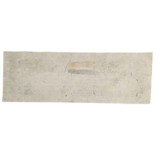 153 - William BLACK (XX) Run Aground Vessel Ink and wash, signed, inscribed and dated '65, 9.5 x 27.5cm.