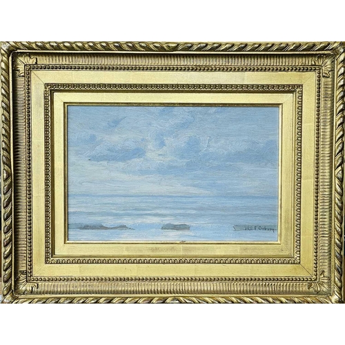 154 - William E OSBORN (1868-1906) Seascape Oil on panel Signed 18 x 28cm