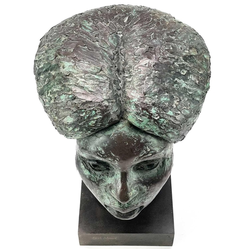 159 - Paul MOUNT (1922-2009) Head Bronzed resin Signed Height 35cm This sculpture is in very good conditio... 