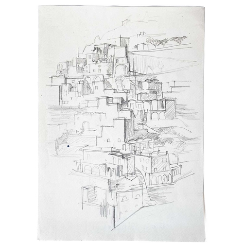 163 - Paul MOUNT (1922-2009) Landscape  Graphite and ink on paper 21 x 30cm Together with an abstract land... 