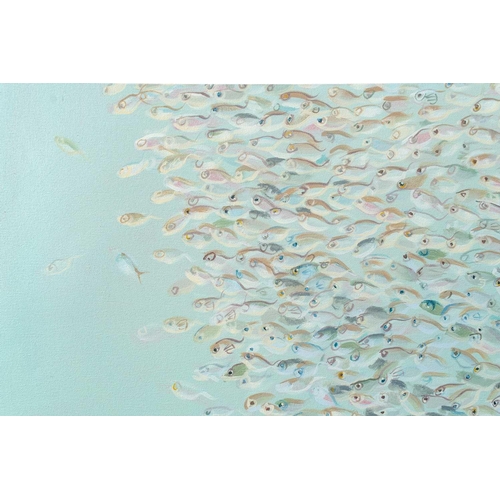 167 - Nicola BEALING (1963) Luminous Shoal, 2009  Oil on canvas Initialled Signed and inscribed to verso 1... 