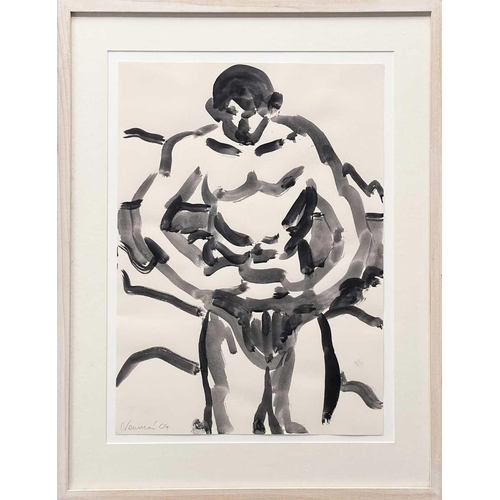 191 - Tim NEWMAN (1956) Stackhouse Cove Bather II Gouache on paper, signed and dated '04, further signed a... 