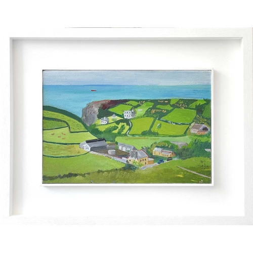 205 - Andrew Stewart WEIR (1948) Tranquil Zennor Oil on board, initialled and dated 2019, further signed a... 