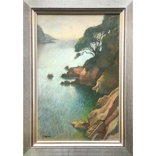 211 - Ken SYMONDS (1927-2010) Open Sea, Dartmouth Pastel on paper, signed, inscribed to verso, 49 x 31.5cm... 