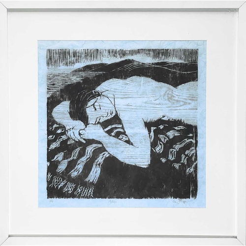 214 - Lee STEVENSON (XX-XXI) Asleep Linocut, signed, inscribed and numbered 1/10, image size 41 x 41cm.