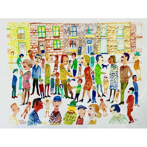 228 - Fred YATES (1922-2008) Street Scene  Two lithographs Each numbered from an edition of 95 Sheet size ... 