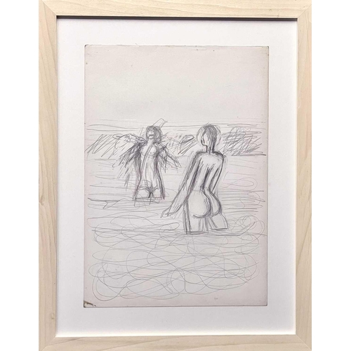 242 - Karl WESCHKE (1925-2005) Bathers, c1970s Pencil on paper 42 x 29.5cm